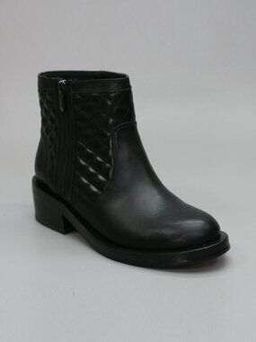 Sam Edelman Ladies 9.5 Lancaster Black Quilted Side-zipper Ankle Boots - 132270